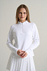 Женский Лонгслив Anta half-zip утепленный,белый, 862615403-1	